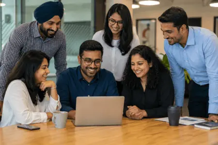 Diverse team representing inclusive hiring